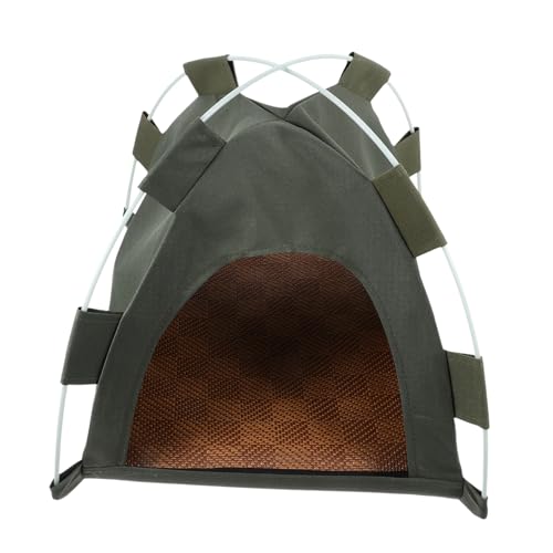 HIAKDOFT Faltbares Katzenzelt Grün S Atmungsaktives Kleintier Schlafzelt Für Katzen und Welpen Indoor Outdoor Sicheres Camping Haustierzelt von HIAKDOFT