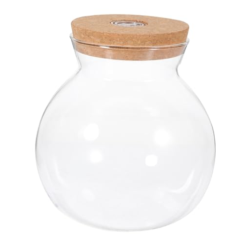 HIAKDOFT Glasflasche mit LED Beleuchtung und Holzdeckel Mikrolandschaftliche DIY Vase aus Hochwertigem Borosilikatglas Dekoratives Aquarium Flaschenlicht für Kreative Terrarien und HIAKDOFT Glasflasche mit LED Beleuchtung und Holzdeckel Mikrolandschaftliche DIY Vase aus Hochwertigem Borosilikatglas Dekoratives Aquarium Flaschenlicht für Kreative Terrarien und von HIAKDOFT