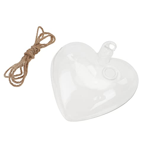 HIAKDOFT Hängende Glasvase Transparente Blumenampel Für Wohnkultur Herzform Höhe Für Wasserpflanzen Und Dekorative Arrangements von HIAKDOFT