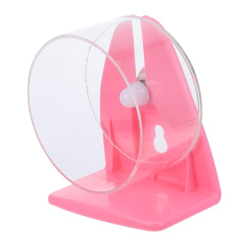 HIAKDOFT Hamster Laufrad Transparent mit Ständer Kleintier Übungsrad für Hamster Rennmäuse Eichhörnchen Geräuscharm Robust für Gesunde Aktivität und Spielspaß Geeignet von HIAKDOFT