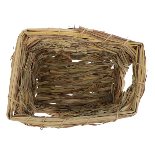 HIAKDOFT Hamster Versteck aus Handgeflochtenem Gras Trapezförmiger Kuscheltunnel und Nest für Kleine Haustiere Sicherer Rückzugsort und Spielhaus Geeignet für Hamsterkäfige HIAKDOFT Hamster Versteck aus Handgeflochtenem Gras Trapezförmiger Kuscheltunnel und Nest für Kleine Haustiere Sicherer Rückzugsort und Spielhaus Geeignet für Hamsterkäfige von HIAKDOFT