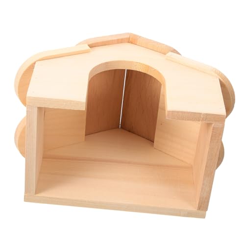 HIAKDOFT Hamsterhaus aus Holz Kleines Nagerversteck Widerstandsfähiges Haustierhaus für Hamster Meerschweinchen Kaninchen und Kleine Kleintiere Geeignet für Käfigeinrichtung und Spielspaß von HIAKDOFT