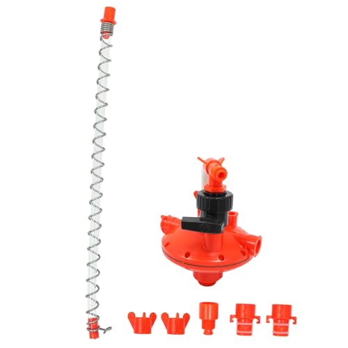 HIAKDOFT Hochwertiger Hühner Wasserdruckregler Rot Langlebig Einfache Installation für Geflügeltränke Wasserspender Druckminderventil für Hühnerstall Wasserleitung von HIAKDOFT