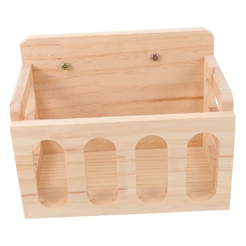 HIAKDOFT Holz Heuraufe für Kaninchen und Kleintiere Kleines Futterspender Design Einfach zu Befestigen Platzsparend Futterverschwendung für Meerschweinchen Chinchillas und Hasen HIAKDOFT Holz Heuraufe für Kaninchen und Kleintiere Kleines Futterspender Design Einfach zu Befestigen Platzsparend Futterverschwendung für Meerschweinchen Chinchillas und Hasen von HIAKDOFT