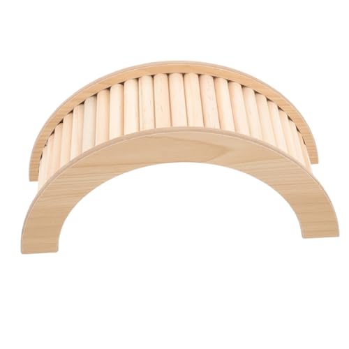 HIAKDOFT Holz Kletterbrücke für Meerschweinchen und Hamster Natürliche Holzleiter Trainingsgerät Groß und Sicher rutschfest für Kleintier Käfig und Auslauf von HIAKDOFT
