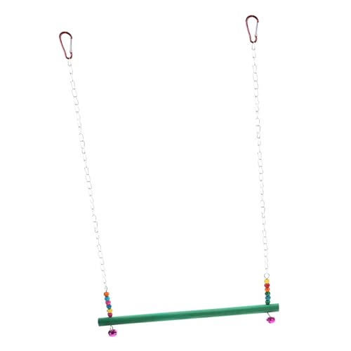 HIAKDOFT Hühnerschaukel aus Holz mit Leiter Sitzstange und Kletterspielzeug für Hühner Vögel Papageien Einfach zu Montierendes Haustier spielgerät gegen Langeweile Zufällige Farbe von HIAKDOFT