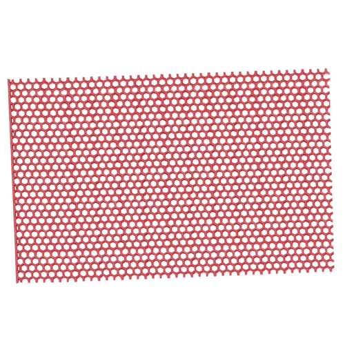 HIAKDOFT Hundekäfig Matte mit Hohlraum Design Abflussmatte für Haustiere Hundekäfig Bodenpad Langlebige Glatte Kanten Schützt vor Exkrementen Hygienische Trennung Rote Tierkäfig Unterlage von HIAKDOFT