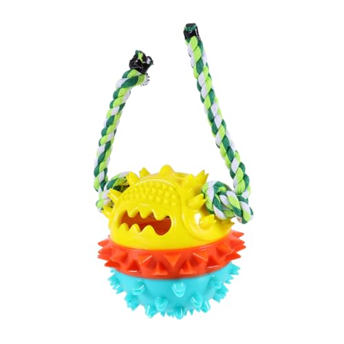 HIAKDOFT Hundespielzeug Kauspielzeug Welpen Robust Beißfest Zahnpflege für Hunde Indoor Outdoor Beschäftigungsspielzeug Leckerli Ball für Kleine Mittlere Hunde von HIAKDOFT