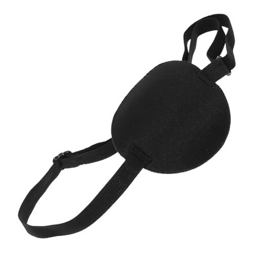 HIAKDOFT Hundeverstellbares Softye Maske Wiederverwendbare Augenpolster Hund augenklappe Atmungsaktives Augenfeld Augenklappe für Hunde Augenabdeckungspflaster Augenschutz Polyester Schwarz von HIAKDOFT