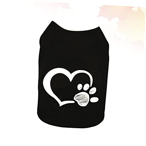HIAKDOFT Hundeweste mit Herz und Pfotenmuster Atmungsaktive Bequeme Sommerkleidung für Kleine Hunde Leicht Anzuziehen für Outdoor und Besondere Anlässe Schwarze S HIAKDOFT Hundeweste mit Herz und Pfotenmuster Atmungsaktive Bequeme Sommerkleidung für Kleine Hunde Leicht Anzuziehen für Outdoor und Besondere Anlässe Schwarze S von HIAKDOFT