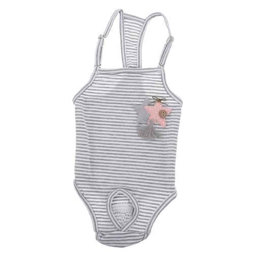 HIAKDOFT Hundewindel mit Trägern für Weibliche Hunde Waschbare Atmungsaktive Physiologische Hundehose mit Gestreiftem Design Saugfähige Wiederverwendbare Unterhose für Läufigkeit und HIAKDOFT Hundewindel mit Trägern für Weibliche Hunde Waschbare Atmungsaktive Physiologische Hundehose mit Gestreiftem Design Saugfähige Wiederverwendbare Unterhose für Läufigkeit und von HIAKDOFT