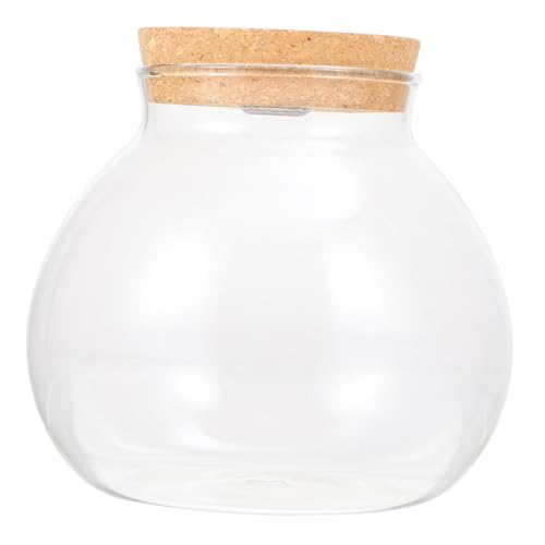 HIAKDOFT Hydroponische Glasvase mit Licht Runde Desktop-terrariumflasche mit Korkdeckel Luftdichtes Pflanzengefäß für Zimmerpflanzen Pflanzenvermehrung und Dekorative HIAKDOFT Hydroponische Glasvase mit Licht Runde Desktop-terrariumflasche mit Korkdeckel Luftdichtes Pflanzengefäß für Zimmerpflanzen Pflanzenvermehrung und Dekorative von HIAKDOFT