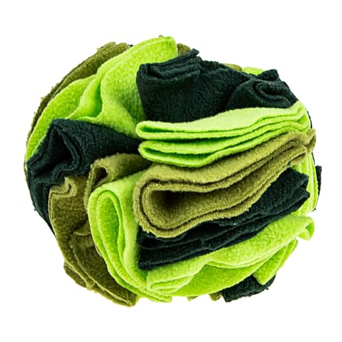 HIAKDOFT Interaktiver Hundeschnüffelball aus Robustem Polar Fleece Snackversteck für Beschäftigung und Stressabbau Langlebiges Futterspielzeug für Kleine bis Mittlere Hunde gegen von HIAKDOFT