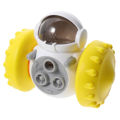 HIAKDOFT Interaktives Hundespielzeug Slow Feed Toy mit Futterausgabe Langlebiges Kauspielzeug und Intelligentes Puzzle für Indoor Spiel und Körperliche Fitness Gelb von HIAKDOFT