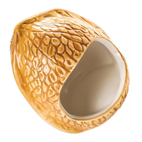 HIAKDOFT Keramik Hamsterhaus Walnussform Schlafhaus für Zwerghamster Dekoratives Haustierzubehör Langlebig Leicht Tragbar für Hamster und Chinchillas HIAKDOFT Keramik Hamsterhaus Walnussform Schlafhaus für Zwerghamster Dekoratives Haustierzubehör Langlebig Leicht Tragbar für Hamster und Chinchillas von HIAKDOFT