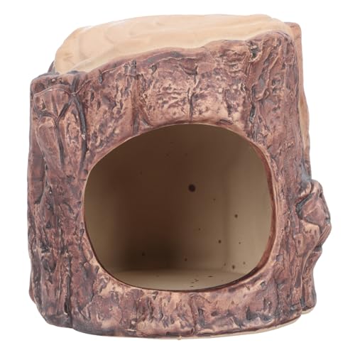 HIAKDOFT Keramik Hamsternest Imitation Holzoptik Kleines Nagerhaus Leichtes Langlebiges Haustierversteck im Waldstil für Hamster und Kleintiere Tragbar und Einfach zu Reinigen HIAKDOFT Keramik Hamsternest Imitation Holzoptik Kleines Nagerhaus Leichtes Langlebiges Haustierversteck im Waldstil für Hamster und Kleintiere Tragbar und Einfach zu Reinigen von HIAKDOFT
