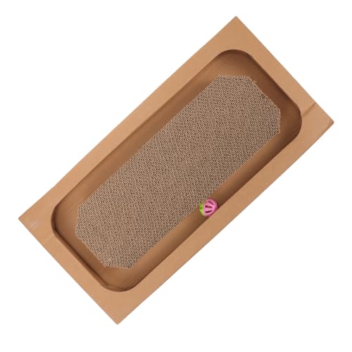 HIAKDOFT Kratzbrett für Katzen mit Glockenball und Laufbahn Dickes Langlebiges Kratzpad für Indoor Katzen Multifunktionales Spiel und Ruhebrett zur Krallenpflege und Beschäftigung HIAKDOFT Kratzbrett für Katzen mit Glockenball und Laufbahn Dickes Langlebiges Kratzpad für Indoor Katzen Multifunktionales Spiel und Ruhebrett zur Krallenpflege und Beschäftigung von HIAKDOFT