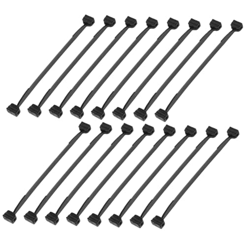 HIAKDOFT Krawattenkarte Pflanze binden Abstecken Pflanzenclips für Kletterpflanzen Pflanzenpfähle Pflanzenbinder für Zimmerpflanzen Weinrebenklammer Pflanzen-Clip Wein-Clips Plastik Schwarz von HIAKDOFT