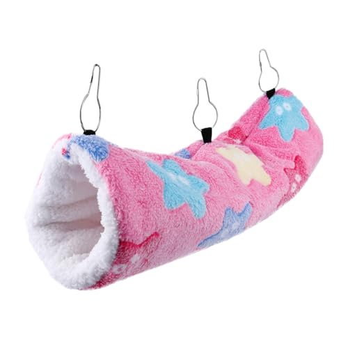 HIAKDOFT Kuscheliges Hamsterhängematten Nest aus Weichem Plüsch Kleines Haustier Schlafplatz mit Tunnel Vielseitig als Hängematte und Versteck Geeignet Sicherer Rückzugsort für Hamster und HIAKDOFT Kuscheliges Hamsterhängematten Nest aus Weichem Plüsch Kleines Haustier Schlafplatz mit Tunnel Vielseitig als Hängematte und Versteck Geeignet Sicherer Rückzugsort für Hamster und von HIAKDOFT