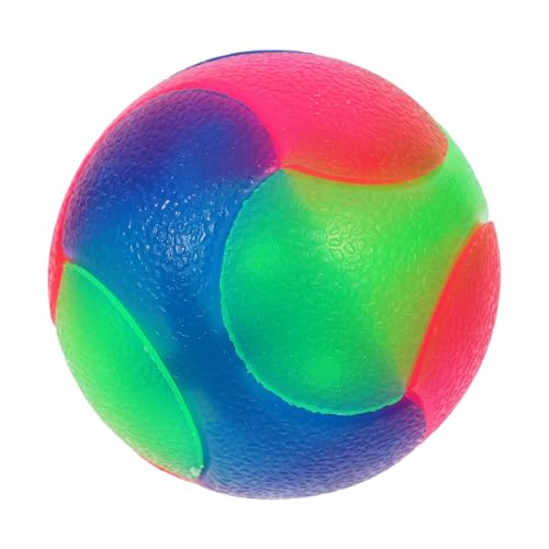 HIAKDOFT Leuchtender Hundeball Elastisch Interaktives für Kleine Hunde Welpen Katzen Glow in The Dark Sicherer Kauspielzeug für Aktives Training und Spielspaß von HIAKDOFT
