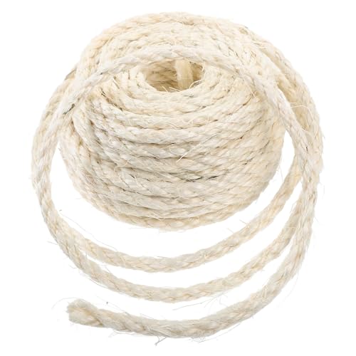 HIAKDOFT Natürliche Sisal Hemp Seil Robustes Katzenkratzseil für Kratzbaum Ersatz Vielseitig für Möbel und DIY Dekoration Strapazierfähiges Katzenkratzband für Katzenpflege und Home von HIAKDOFT