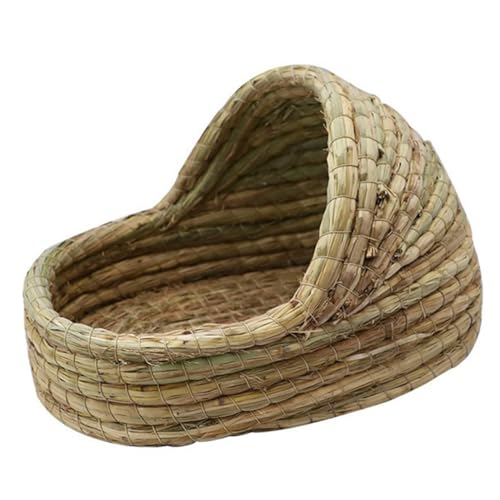 HIAKDOFT Natürliches Handgewebtes Nagetiernest aus Stroh Langlebiges Kleintierhaus für Kaninchen Hamster und Meerschweinchen Schützendes Schlaf Versteckhaus für Kleine Haustiere HIAKDOFT Natürliches Handgewebtes Nagetiernest aus Stroh Langlebiges Kleintierhaus für Kaninchen Hamster und Meerschweinchen Schützendes Schlaf Versteckhaus für Kleine Haustiere von HIAKDOFT