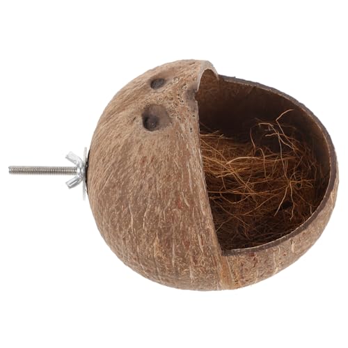 HIAKDOFT Naturnahes Kokosnussschalen Vogelhaus Nistkasten für Wellensittiche und Papageien Langlebiges Kreatives Brutnest für Vogelkäfig Spielerisch und Praktisch für Innen und HIAKDOFT Naturnahes Kokosnussschalen Vogelhaus Nistkasten für Wellensittiche und Papageien Langlebiges Kreatives Brutnest für Vogelkäfig Spielerisch und Praktisch für Innen und von HIAKDOFT