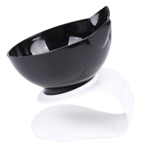 HIAKDOFT Neigbarer Katzennapf mit Nackenschutz Kunststoff mit Katzenohr Design Robust Schwarzer Futternapf für Futter und Wasser rutschfest gegen Schnurrhaarmüdigkeit HIAKDOFT Neigbarer Katzennapf mit Nackenschutz Kunststoff mit Katzenohr Design Robust Schwarzer Futternapf für Futter und Wasser rutschfest gegen Schnurrhaarmüdigkeit von HIAKDOFT