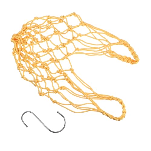 HIAKDOFT Papageien Futternetz Beutel aus Langlebigem Nylon und Robustes Geflügel Fütterungsspielzeug Geeignet für Hühner Hähne und Vögel Leicht zu Befüllen und Reinigen Gelb mit von HIAKDOFT