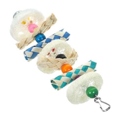 HIAKDOFT Parakeet Kauspielzeug aus Holz Bissfestes Vogelspielzeug für Kleine Vögel Langlebig und Sicher Entspannendes Käfigzubehör für Wellensittiche und Papageien Zufällige Farbe von HIAKDOFT