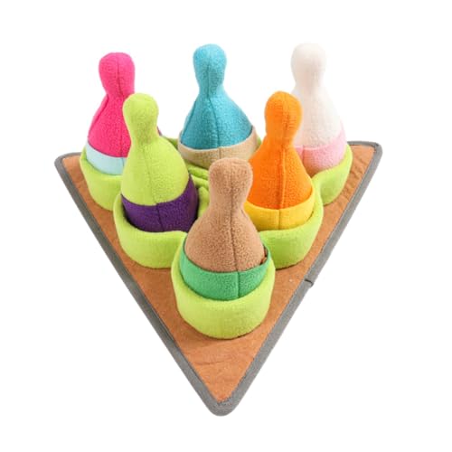 HIAKDOFT Puppy Bowling Snuffle Mat Interaktives Hundespielzeug zum Verstecken von Leckerlis Fördert Suchverhalten und Stressabbau bei Welpen Leicht und Platzsparend von HIAKDOFT