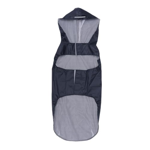 HIAKDOFT Regenmantel für Haustiere groß mit Kapuze Welpe Hunde-Hoodie Border-Collie-Regenmantel wimperntusche Hundemäntel für Hund Doggie Hunde Schwarz von HIAKDOFT