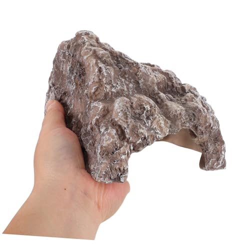 HIAKDOFT Reptilien Versteck Felsen Höhle aus Ungiftigem Harz Felsoptik Leicht zu Reinigen Natürliche Habitat Simulation Geeignet für Echsen Schlangen Schildkröten Aquarien von HIAKDOFT