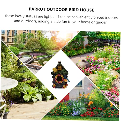 HIAKDOFT Resin Vogelhaus zum Aufhängen Wetterfestes Outdoor Garten und Balkonhängevogelhaus Umweltfreundliches Material Wetterbeständig Geeignet für Kleine Vögel Dekoratives Nest für HIAKDOFT Resin Vogelhaus zum Aufhängen Wetterfestes Outdoor Garten und Balkonhängevogelhaus Umweltfreundliches Material Wetterbeständig Geeignet für Kleine Vögel Dekoratives Nest für von HIAKDOFT