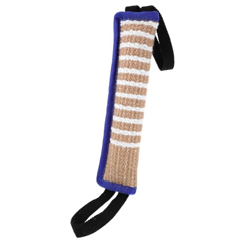 HIAKDOFT Robustes Hundebisskissen aus Jute mit Squeaky Toy Funktion Interaktives Trainingsspielzeug für Große Hunde Beugt Langeweile Starke Kaukraft Kauspielzeug übung Reißfest und von HIAKDOFT