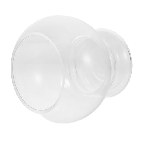 HIAKDOFT Rundes Kleines Glas Aquarium Stabiles Transparentes Desktop fischaquarium für Goldfische und Betta Fische Einfache Reinigung Dekoratives Mini fischbecken für Zuhause und Büro von HIAKDOFT