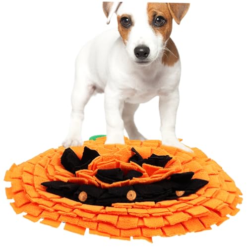 HIAKDOFT Schnüffelmatte für Große Hunde Langlebiges Polar Fleece Geruchsabsorbierend Leuchtend Orange Fördert Mentale Stimulation und Langsames Fressen Kompakt und Leicht zu Reinigen von HIAKDOFT