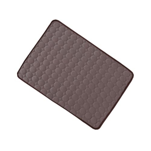 HIAKDOFT Sommerliche Kühlmatte für Haustiere Atmungsaktive Glatte Oberfläche Große Braunes Pet Pad für Hunde und Katzen Faltbar für Hundebett Transportbox Autositz und Zuhause von HIAKDOFT