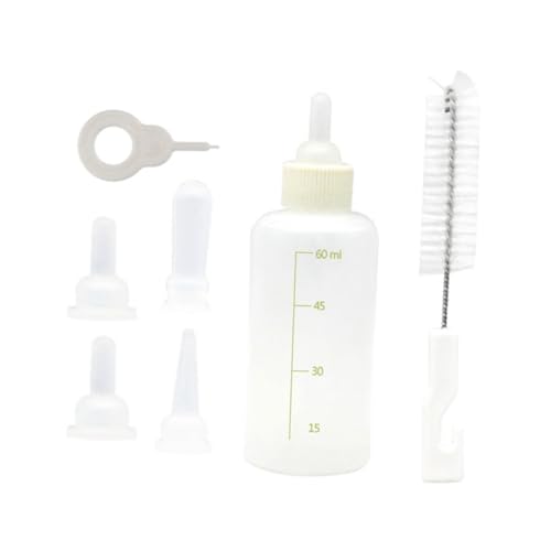 HIAKDOFT Teiliges Kleine Haustier Milchflaschen für Katzen und Welpen Wiederverwendbare Cat Nursing Bottles Sanft und Sicher für Neugeborene Praktisches Haustier Fütterungszubehör von HIAKDOFT