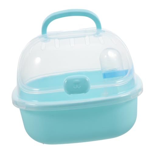 HIAKDOFT Transparente Tragbare Hamsterbox mit Griffdesign Stabiler Halboffener Käfig für Zwerghamster und Kleine Nagetiere Sicherer Outdoor reiseträger Praktischer Hamsterkäfig für von HIAKDOFT