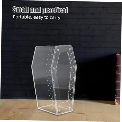 HIAKDOFT Transparenter Terrarium Sargförmiges Reptilien und Insektengehege Vielseitiges Habitat für Kleine Spinnen Eidechsen Schildkröten und Skorpione und Sichtklar HIAKDOFT Transparenter Terrarium Sargförmiges Reptilien und Insektengehege Vielseitiges Habitat für Kleine Spinnen Eidechsen Schildkröten und Skorpione und Sichtklar von HIAKDOFT