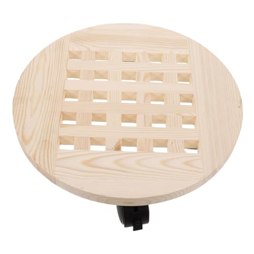 HIAKDOFT Universal Wheel Blumentopf Basis Pflanzenwagen Mit Rädern Pflanzmaschine Blumentopfstand Pflanzenständer Mit Rädern Drinnen Anlage Im Freien Hochleistungs-pflanzwalze Beige Holz von HIAKDOFT
