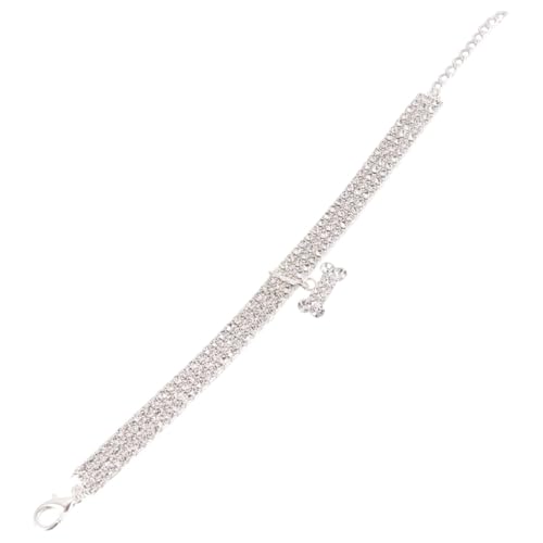 HIAKDOFT Verstellbares Weißes Hundehalsband mit Glänzenden Strasssteinen Halskette für Haustiere Robustes Material Modisches Zubehör für Spaziergänge und Outdoor Aktivitäten HIAKDOFT Verstellbares Weißes Hundehalsband mit Glänzenden Strasssteinen Halskette für Haustiere Robustes Material Modisches Zubehör für Spaziergänge und Outdoor Aktivitäten von HIAKDOFT