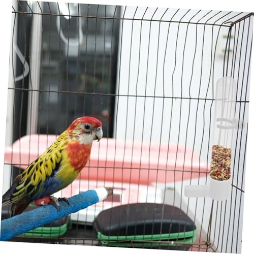 HIAKDOFT Vogel Trinkbecher Schmaler Futterspender für Papageien und Kleintiere Abnehmbar Einfache Geeignet für Käfig Innen Außen Vielseitiger Futterautomat für Vögel und Zufällige Farbe von HIAKDOFT