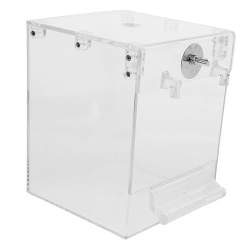 HIAKDOFT Vogelbadewanne für Papageien Transparent Hängende Badebox für Käfig Umweltfreundlich Pflegt Haut Stress Vielseitig als Wasserdusche und Sandbad Geeignet für Wellensittiche und von HIAKDOFT
