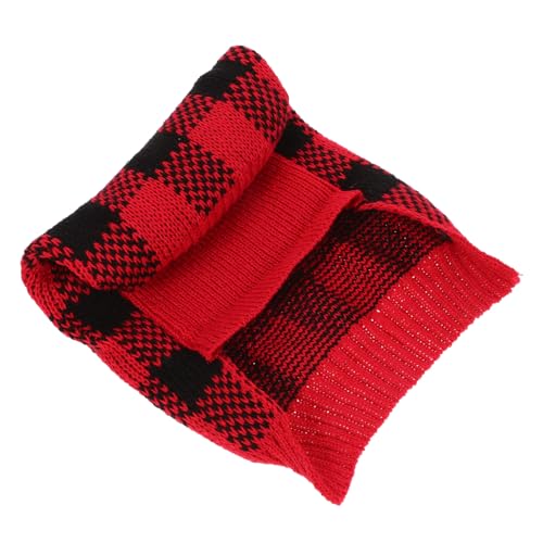 HIAKDOFT Warmer Hundepullover mit Hohem Kragen Elastischer Strickpullover für Kleine Hunde und Katzen Rot Kariertes Design Gemütlicher Haustierpullover für Winter und Kühle Tage HIAKDOFT Warmer Hundepullover mit Hohem Kragen Elastischer Strickpullover für Kleine Hunde und Katzen Rot Kariertes Design Gemütlicher Haustierpullover für Winter und Kühle Tage von HIAKDOFT