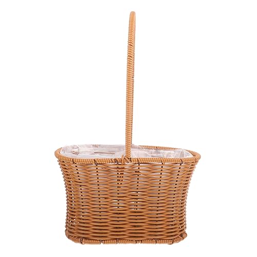 HIAKDOFT Wasserabweisender Tragbarer Picknickkorb Vielseitiger Geflochtener Blumenkorb für Snacks Getränke und Dekoration für Outdoor Aktivitäten HIAKDOFT Wasserabweisender Tragbarer Picknickkorb Vielseitiger Geflochtener Blumenkorb für Snacks Getränke und Dekoration für Outdoor Aktivitäten von HIAKDOFT