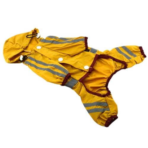 HIAKDOFT Wasserdichter Hunderegenmantel aus PVC Einlagiger Atmungsaktiver Hundemantel mit Elastischem Bein und Ärmelabschluss Modischer Gelber Regenmantel für Kleine Hunde und Welpen Xs HIAKDOFT Wasserdichter Hunderegenmantel aus PVC Einlagiger Atmungsaktiver Hundemantel mit Elastischem Bein und Ärmelabschluss Modischer Gelber Regenmantel für Kleine Hunde und Welpen Xs von HIAKDOFT