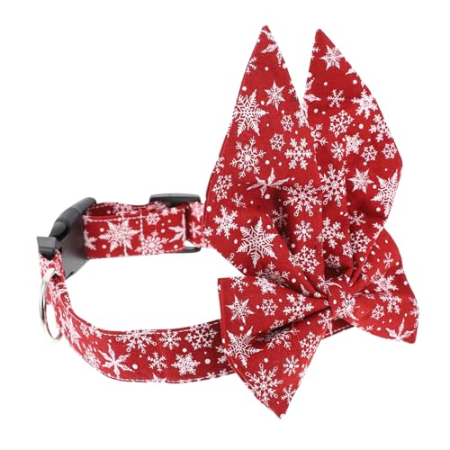 HIAKDOFT Weihnachtliches Haustier Verstellbar mit Weichem Baumwollmaterial Niedliches Schleifendekor Waschbar und Wiederverwendbar für Hunde und Festtagsaccessoire HIAKDOFT Weihnachtliches Haustier Verstellbar mit Weichem Baumwollmaterial Niedliches Schleifendekor Waschbar und Wiederverwendbar für Hunde und Festtagsaccessoire von HIAKDOFT