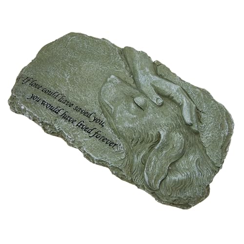 HIAKDOFT Wetterfeste Resin Tiergrabstein Engelsfigur Gartendeko Haustier Gedenkstatue Kompakte Erinnerungsgeschenke für Hunde und Katzen Trauergeschenk Draußen von HIAKDOFT